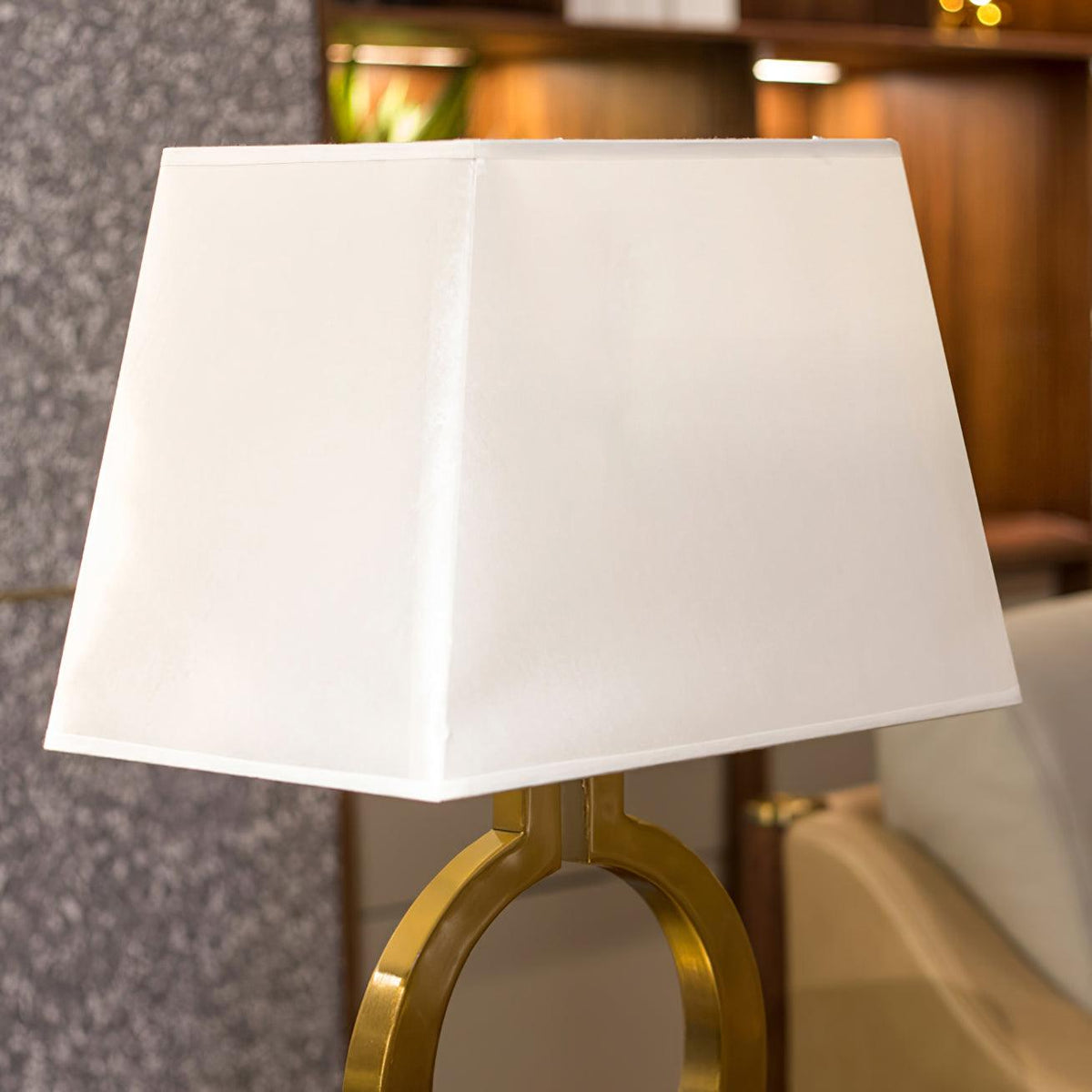 Keyhole Ring Table Lamp by Tavilume - fabric large table lamp, view 16