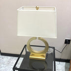 Keyhole Ring Table Lamp by Tavilume - fabric large table lamp, view 19