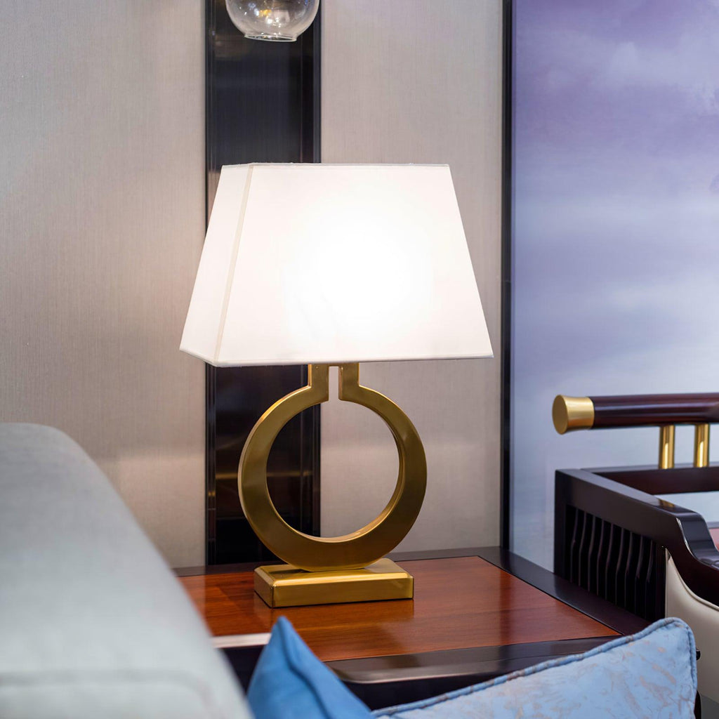 Keyhole Ring Table Lamp by Tavilume - fabric large table lamp, view 21