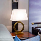 Keyhole Ring Table Lamp by Tavilume - fabric large table lamp, view 21
