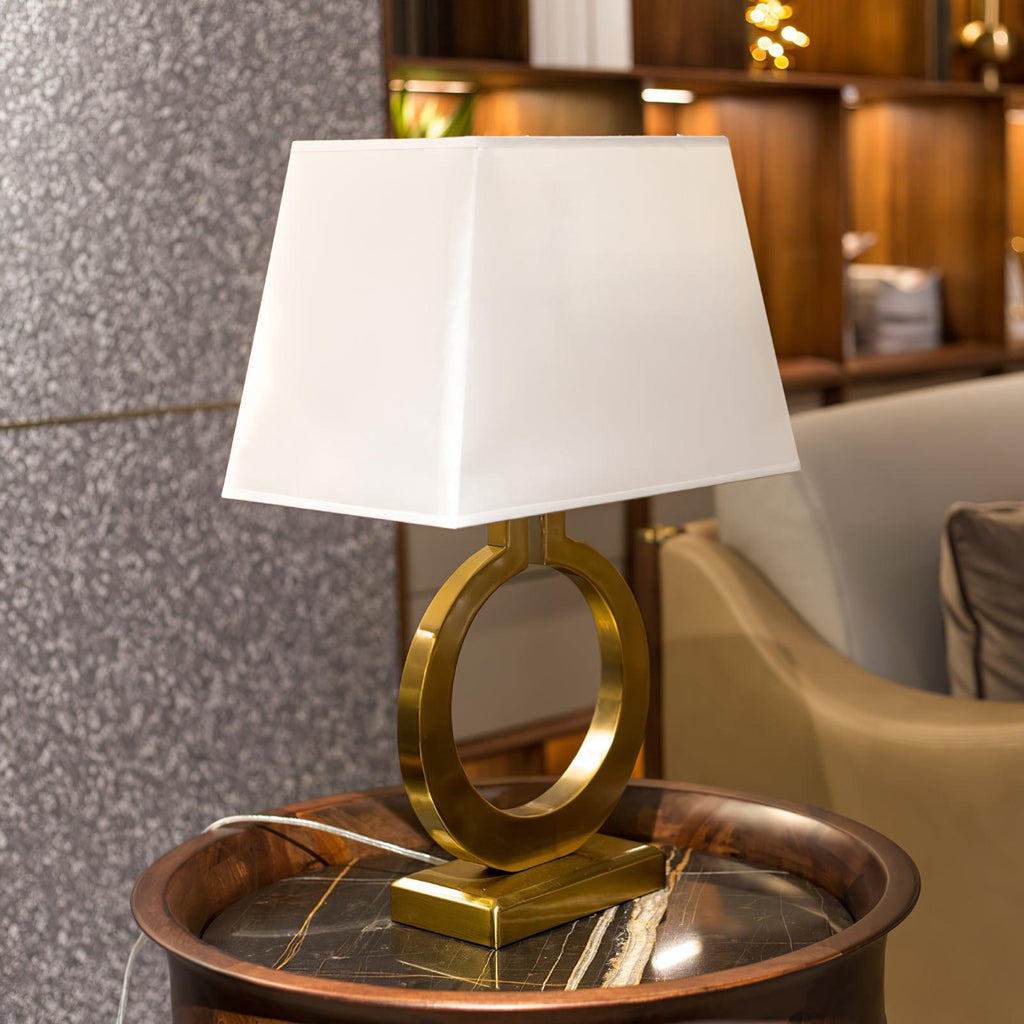 Keyhole Ring Table Lamp by Tavilume - fabric large table lamp, view 5