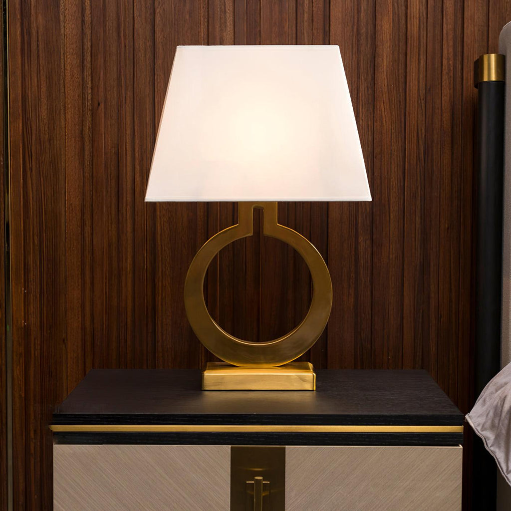 Keyhole Ring Table Lamp by Tavilume - fabric large table lamp, view 3