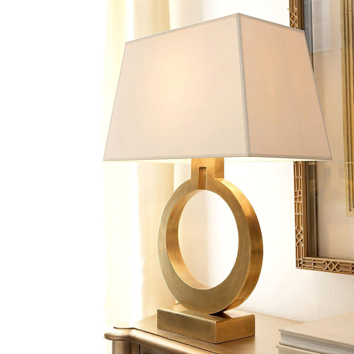 Keyhole Ring Table Lamp by Tavilume - fabric large table lamp, view 4