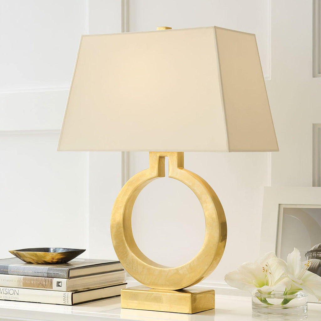 Keyhole Ring Table Lamp by Tavilume - fabric large table lamp, view 8
