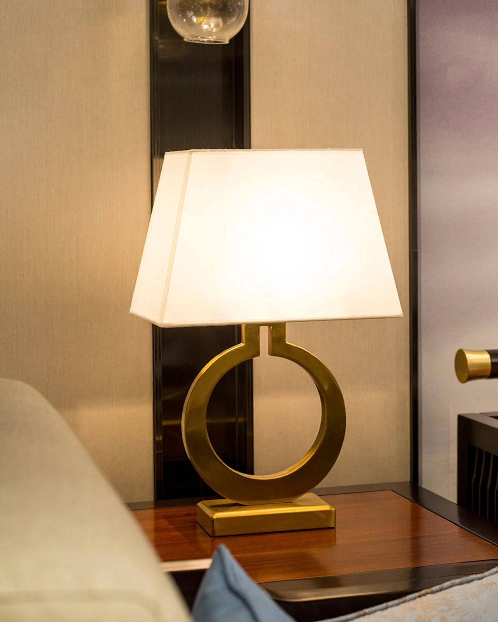 Keyhole Ring Table Lamp by Tavilume - fabric large table lamp, view 10