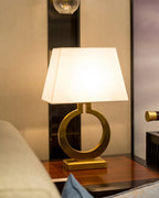 Keyhole Ring Table Lamp by Tavilume - fabric large table lamp, view 10