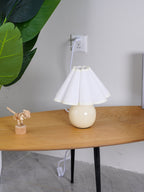 Kicsi Knife Pleat Table Lamp by Tavilume - ceramic small table lamp, view 30