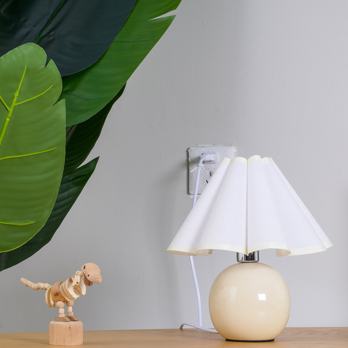 Kicsi Knife Pleat Table Lamp by Tavilume - ceramic small table lamp, view 4