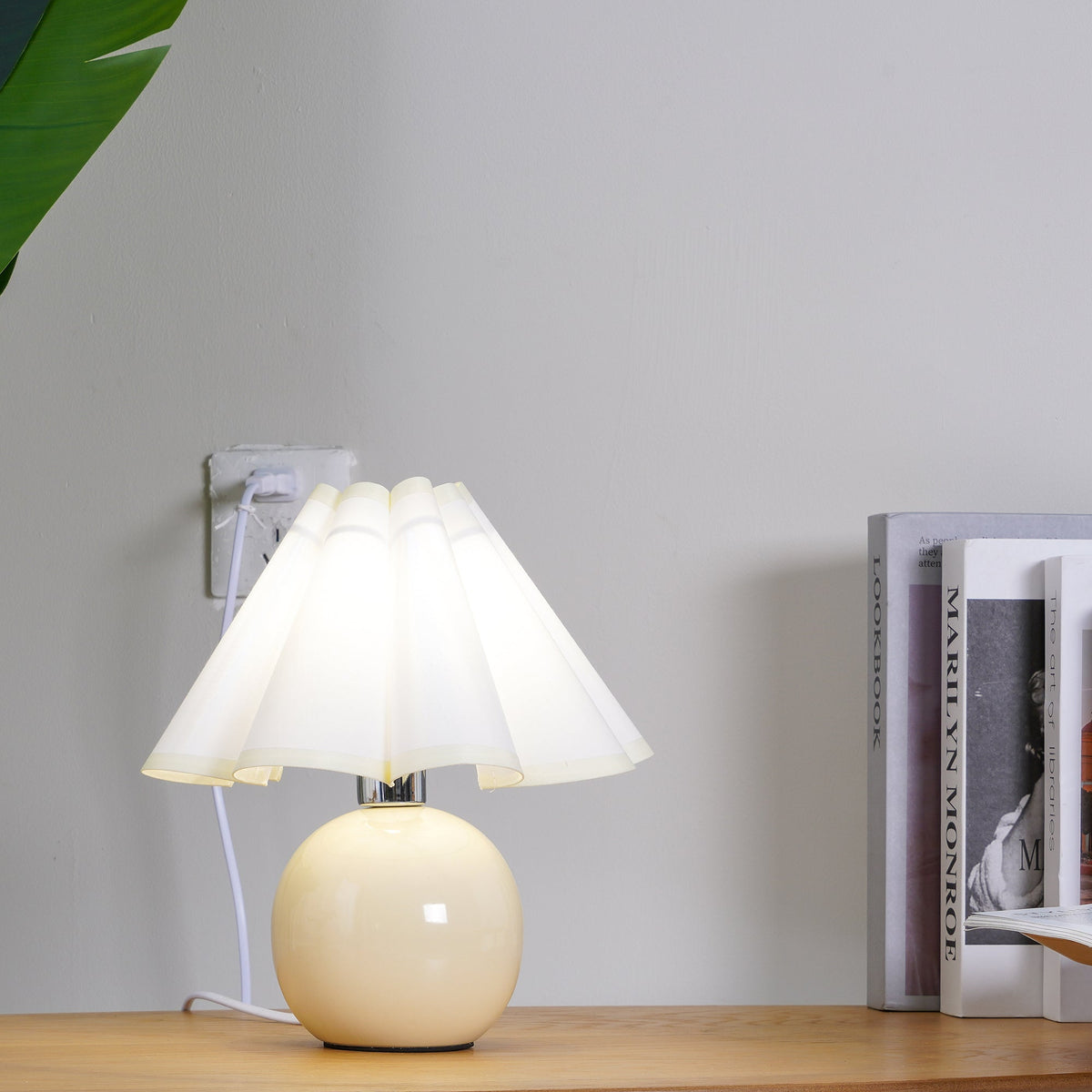 Kicsi Knife Pleat Table Lamp by Tavilume - ceramic small table lamp, view 31