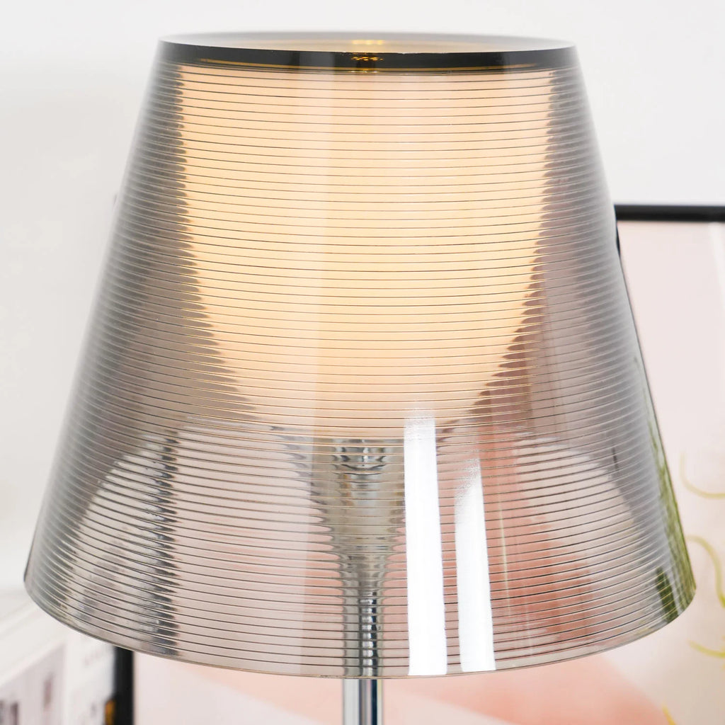 Chrome Prism Table Lamp product view 8, showing Acrylic, Iron and Clear, Smoke grey, Bronze