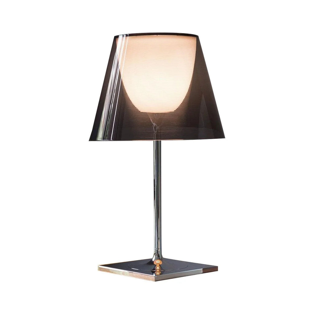 Chrome Prism Table Lamp product view 6, showing Acrylic, Iron and Clear, Smoke grey, Bronze