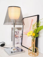 Chrome Prism Table Lamp product view 12, showing Acrylic, Iron and Clear, Smoke grey, Bronze