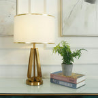 Laila Table Lamp by Tavilume - fabric medium table lamp, view 2