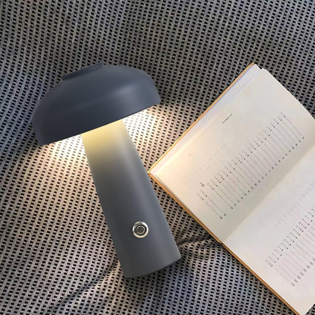 Leon Mushroom USB-Powered Table Lamp by Tavilume - iron small table lamp, view 5