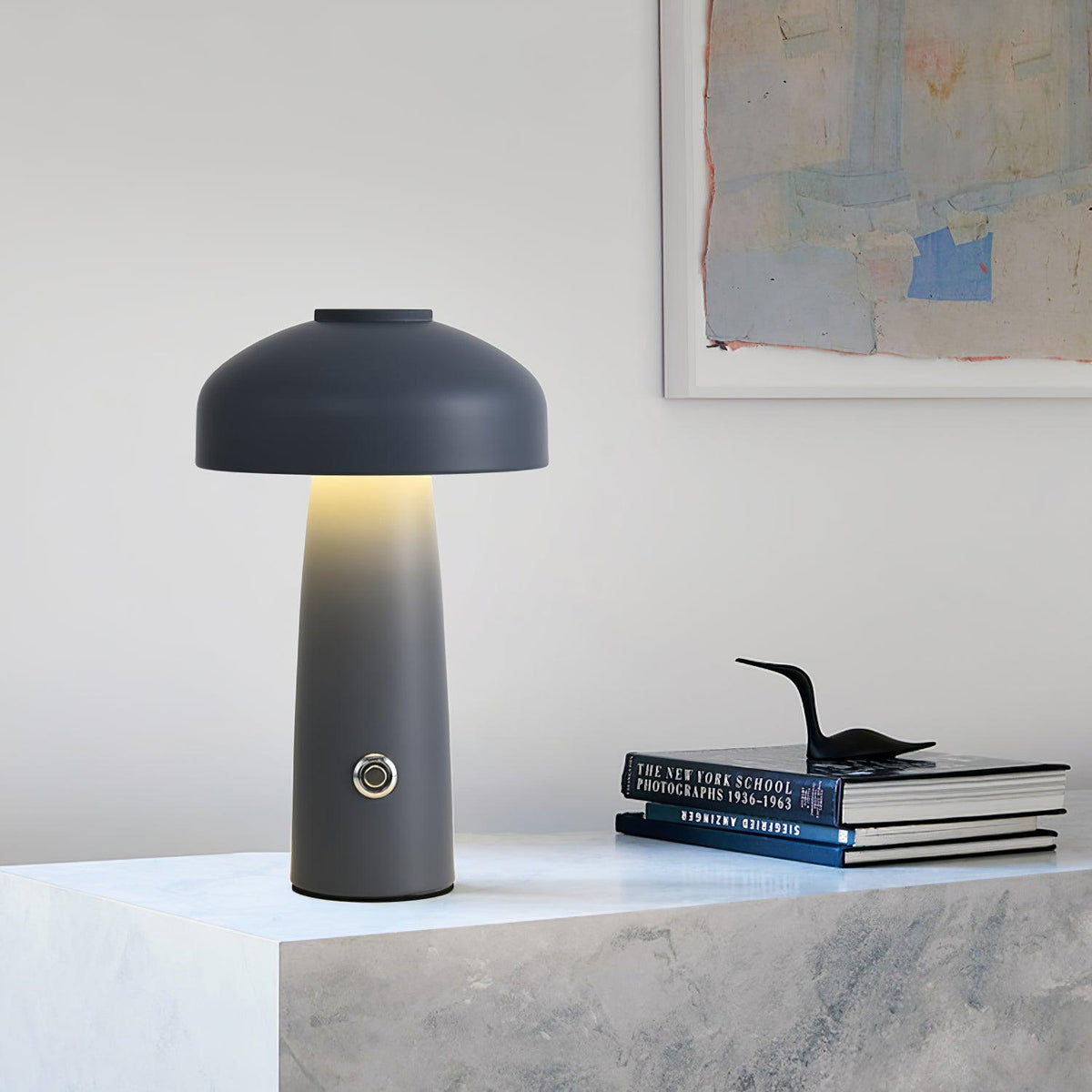 Leon Mushroom USB-Powered Table Lamp by Tavilume - iron small table lamp, view 2