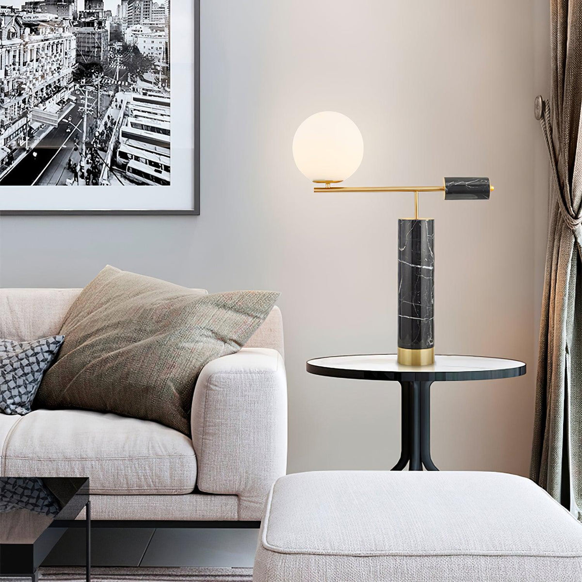 Lexi Table Lamp by Tavilume - marble large table lamp, view 2