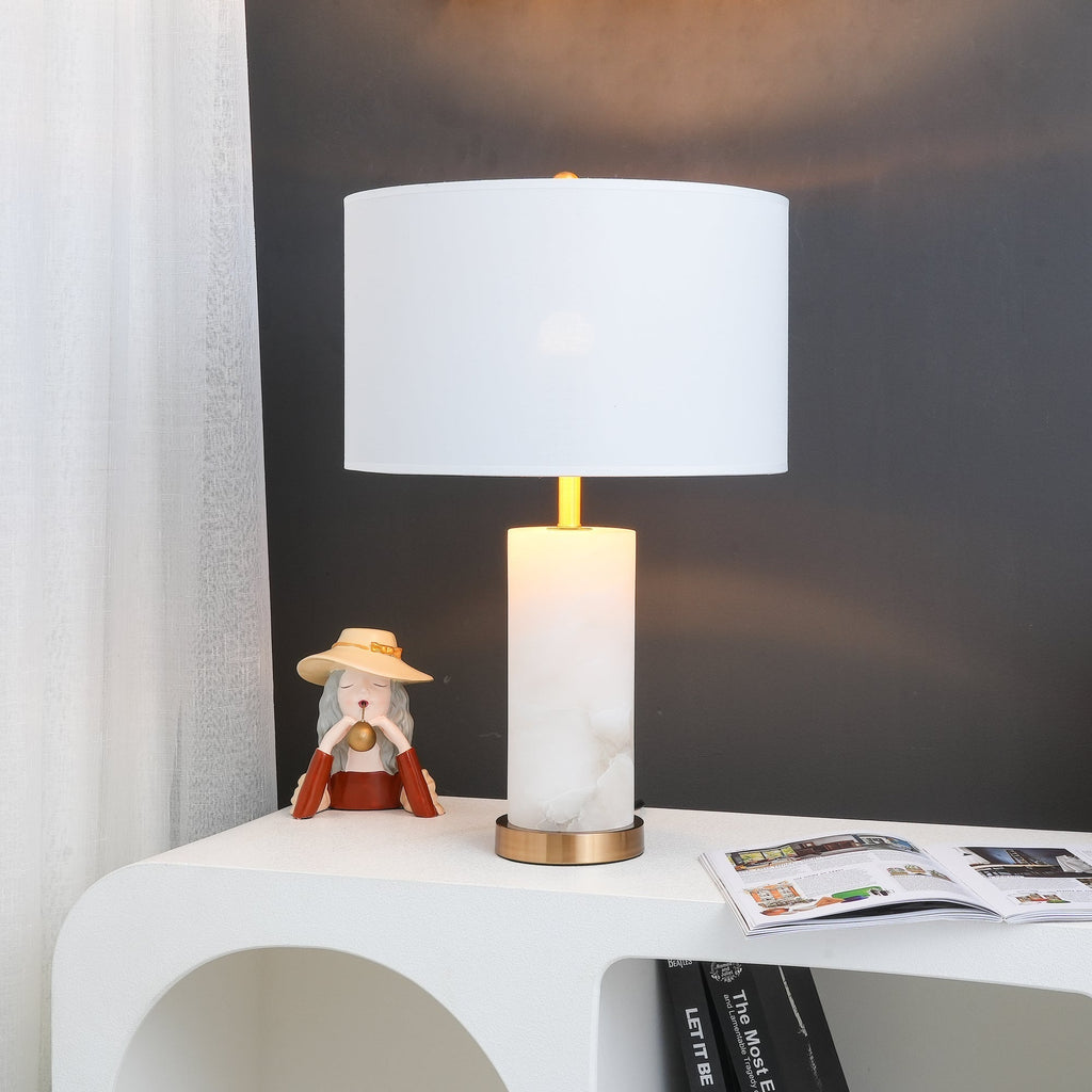 Lineham Table Lamp by Tavilume - alabaster large table lamp, view 4