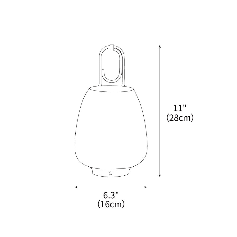 Lucia Lantern Table Lamp 6.3" by Tavilume - glass small table lamp, view 3
