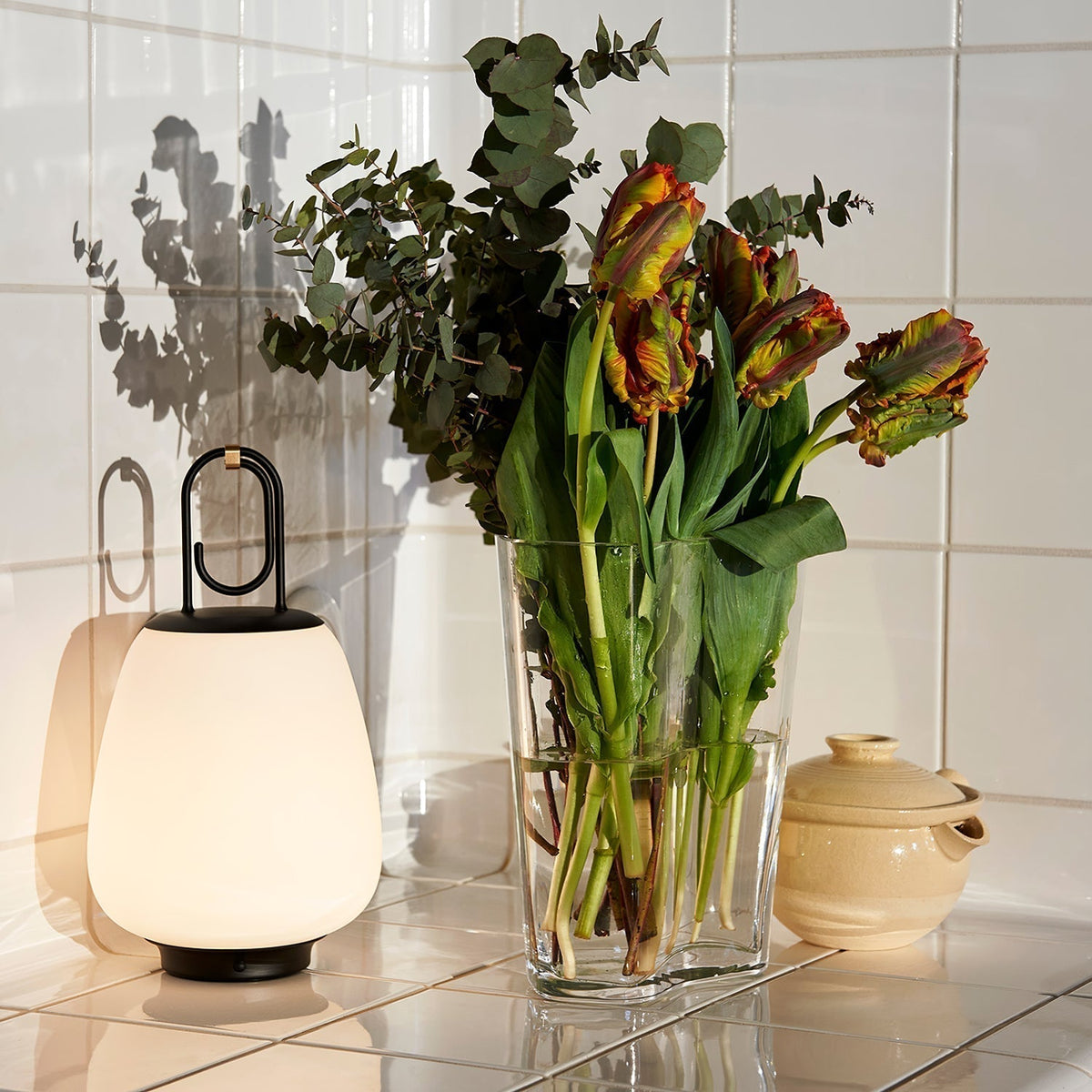 Lucia Lantern Table Lamp 6.3" by Tavilume - glass small table lamp, view 5