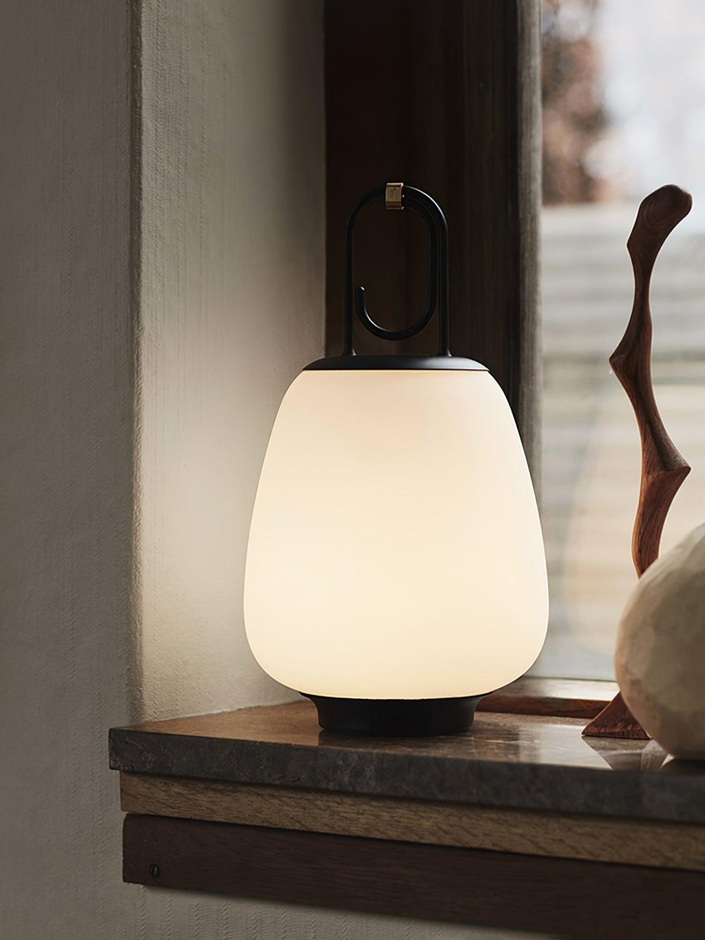 Lucia Lantern Table Lamp 6.3" by Tavilume - glass small table lamp, view 13