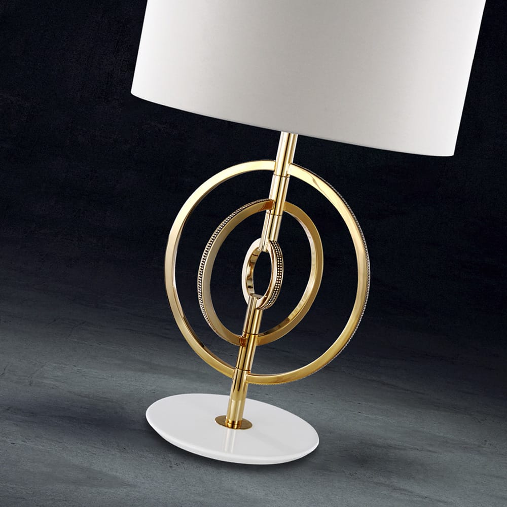 Premium 24 Carat Gold Plated Crystal Table Lamp by Tavilume - crystal large table lamp, view 2