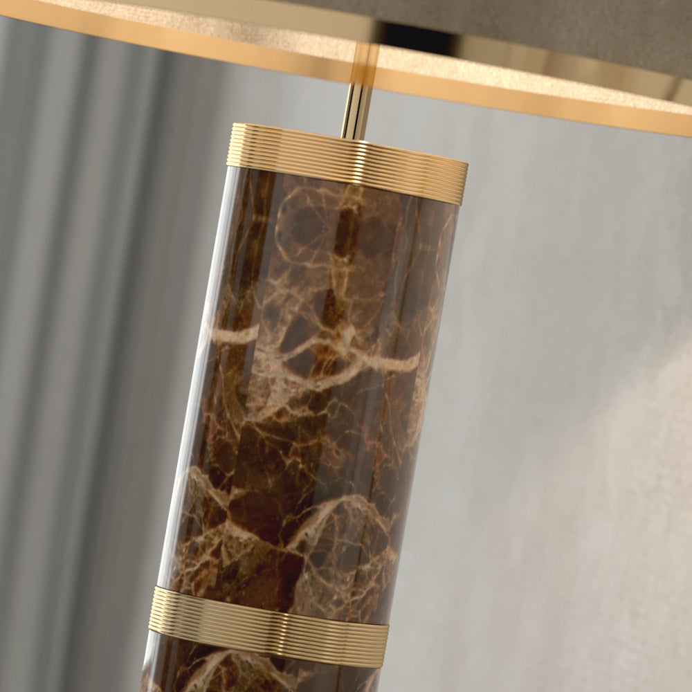 Premium Designer Emperador Marble Table Lamp by Tavilume - marble large table lamp, view 2