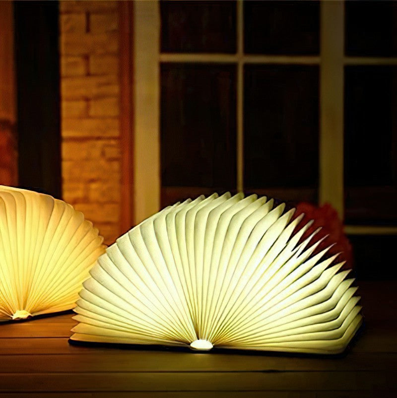 Magic Book Table Lamp 8.7" by Tavilume - wood small table lamp, view 5