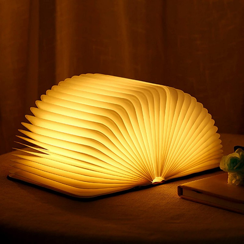 Magic Book Table Lamp 8.7" by Tavilume - wood small table lamp, view 4