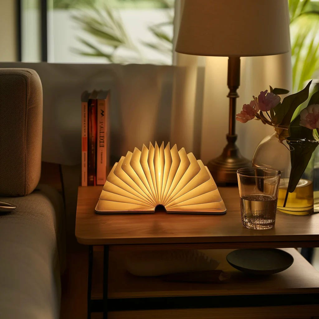 Magic Book Table Lamp 8.7" by Tavilume - wood small table lamp, view 2