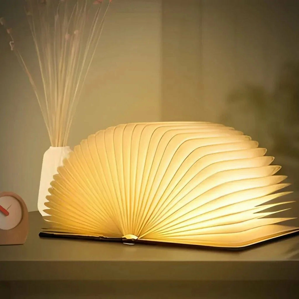 Magic Book Table Lamp 8.7" by Tavilume - wood small table lamp, view 6