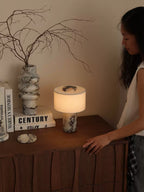 Marbella Stone Table Lamp by Tavilume - marble small table lamp, view 5