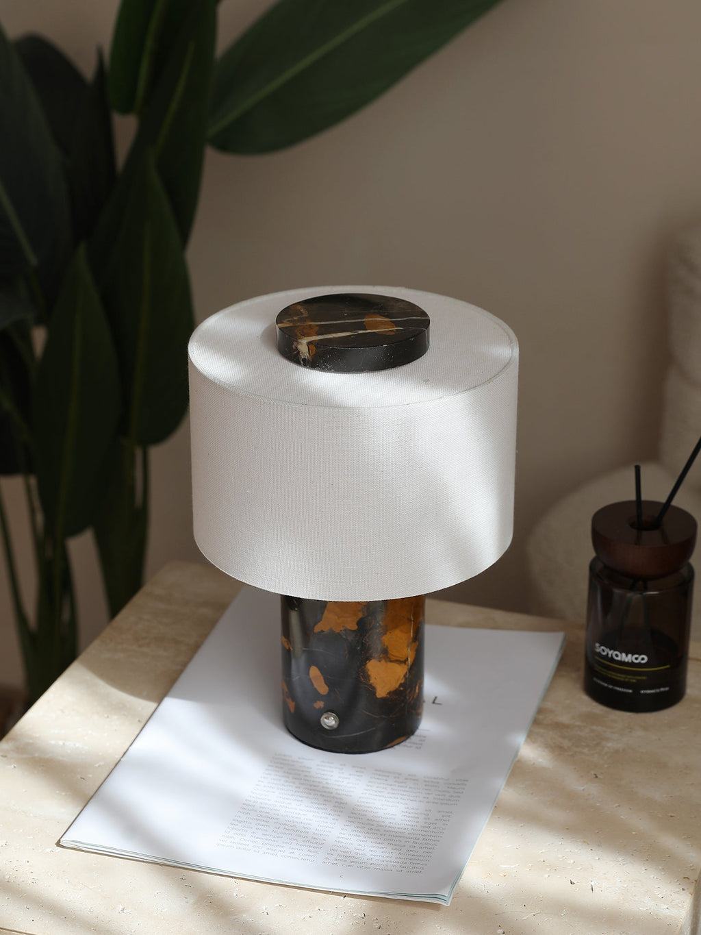 Marbella Stone Table Lamp by Tavilume - marble small table lamp, view 8