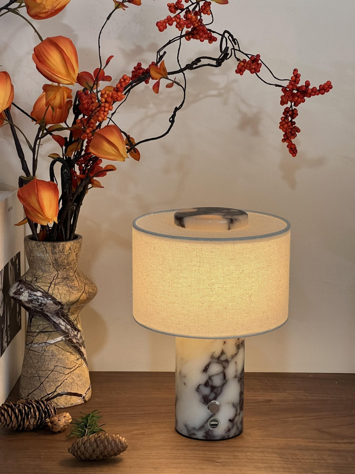 Marbella Stone Table Lamp by Tavilume - marble small table lamp, view 12