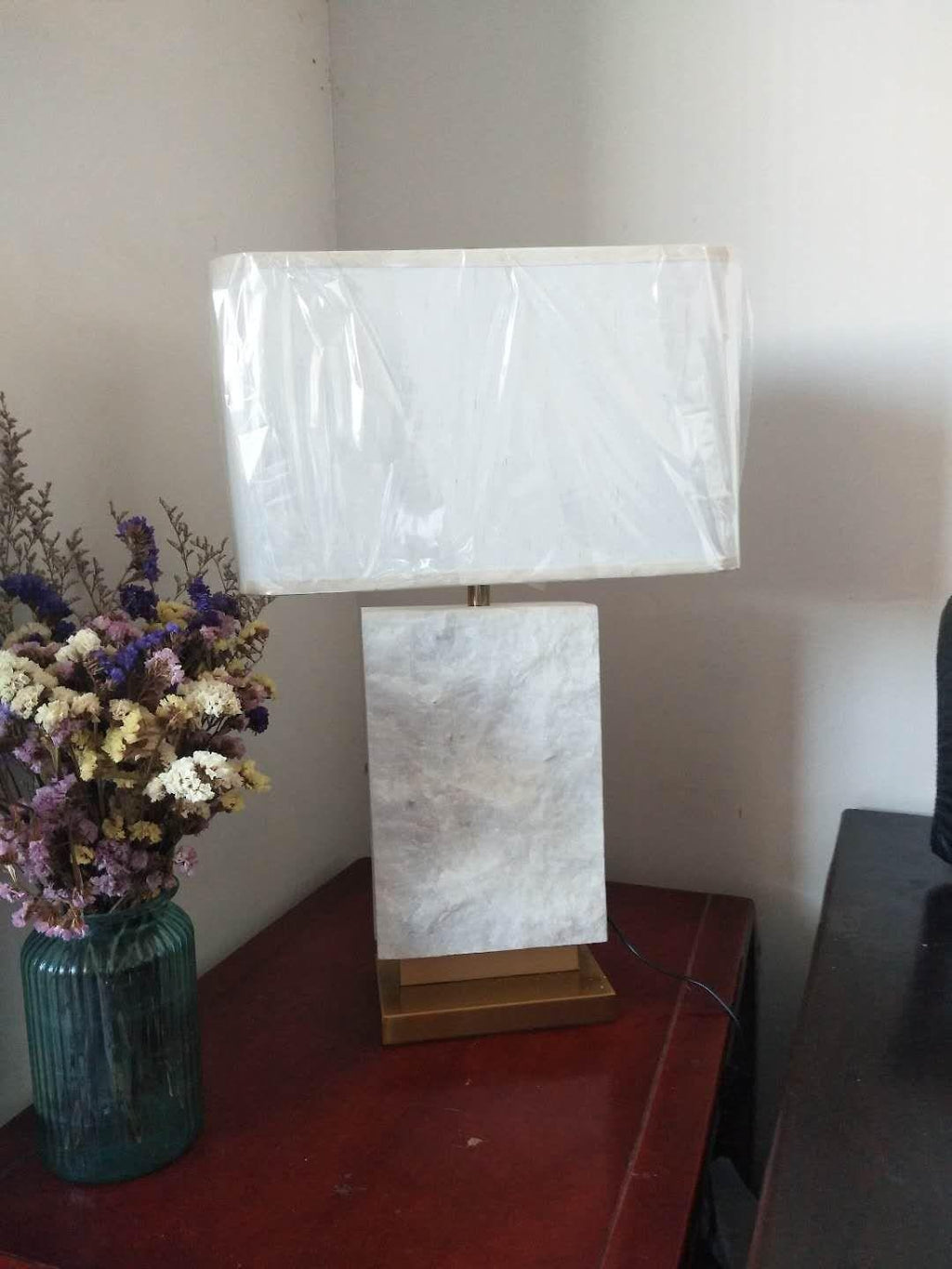 Marbi Table Lamp by Tavilume - marble large table lamp, view 11