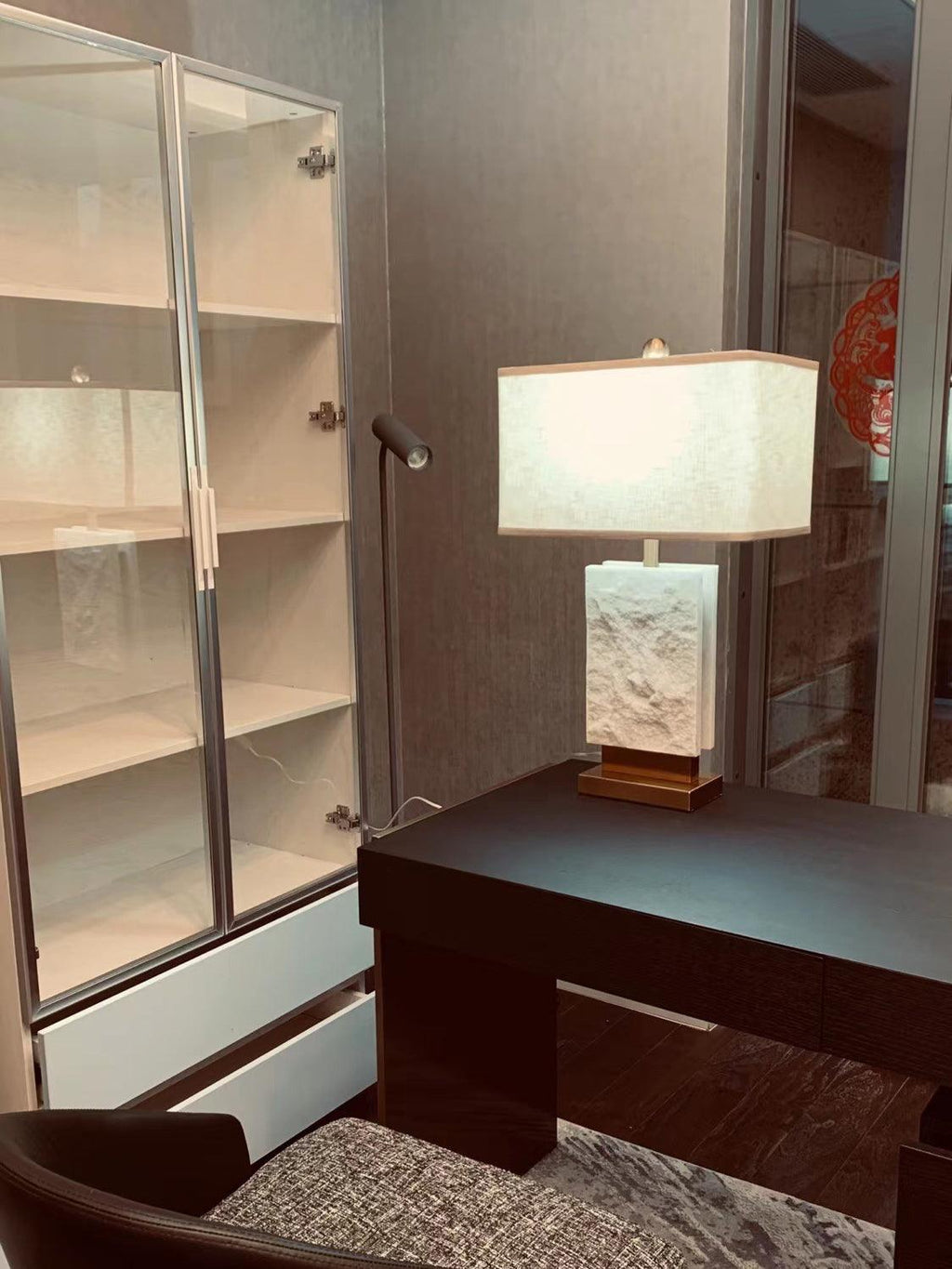 Marbi Table Lamp by Tavilume - marble large table lamp, view 8