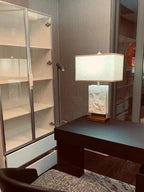 Marbi Table Lamp by Tavilume - marble large table lamp, view 8