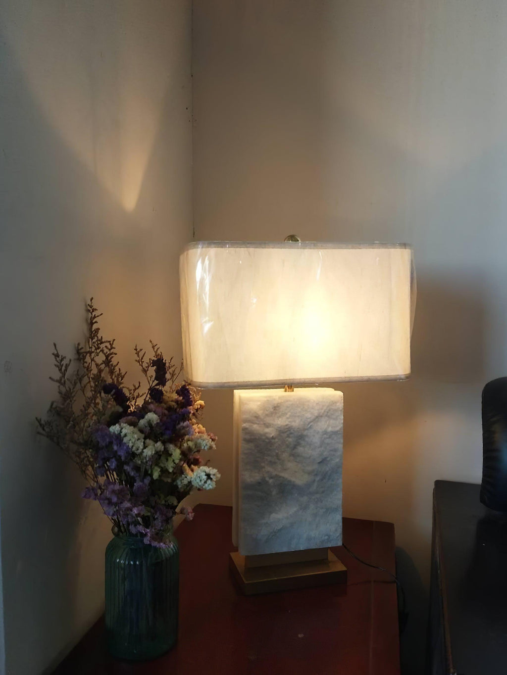 Marbi Table Lamp by Tavilume - marble large table lamp, view 10