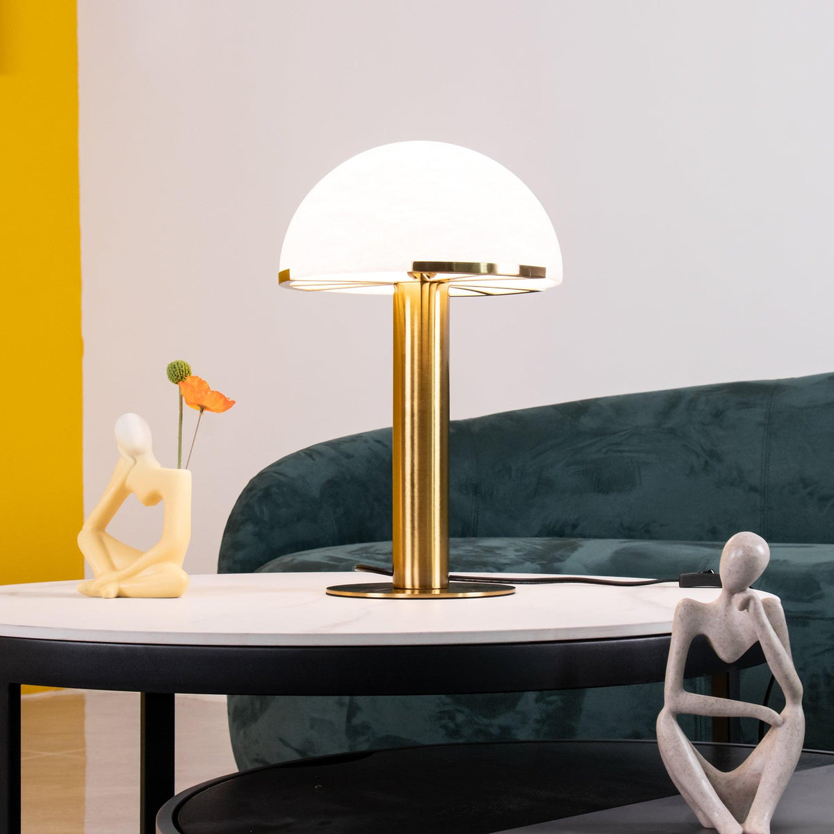 Elegance Alabaster Table Lamp by Tavilume - alabaster medium table lamp, view 4