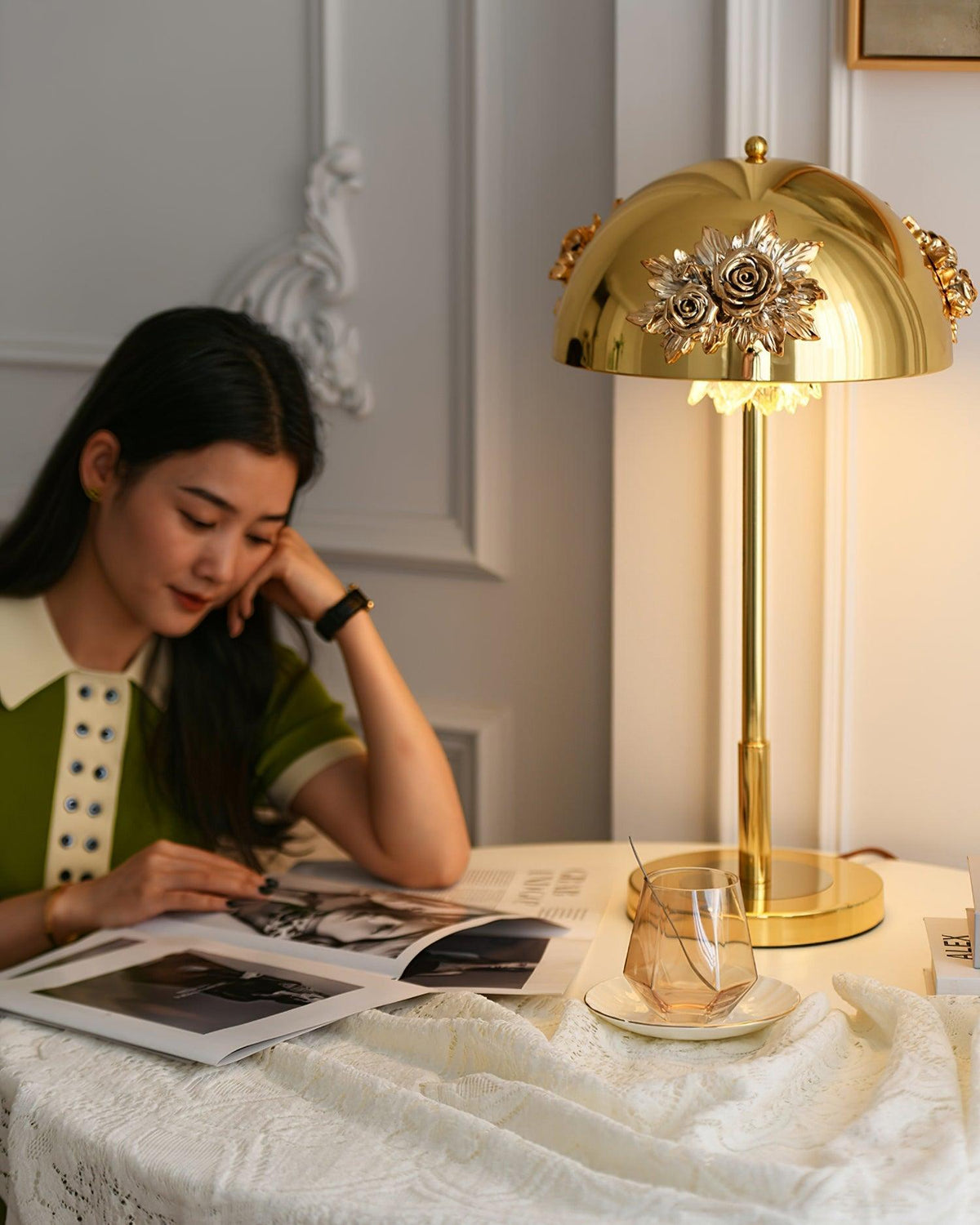 Meni USB-Powered Table Lamp by Tavilume - crystal medium table lamp, view 13