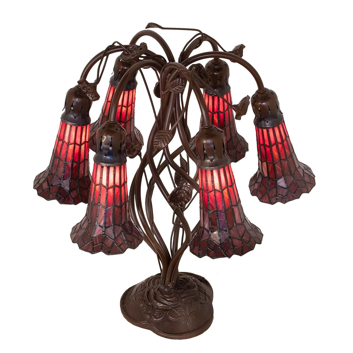 Stained Glass Pond Lily 18 Inch Table Lamp by Tavilume - glass medium table lamp, view 3
