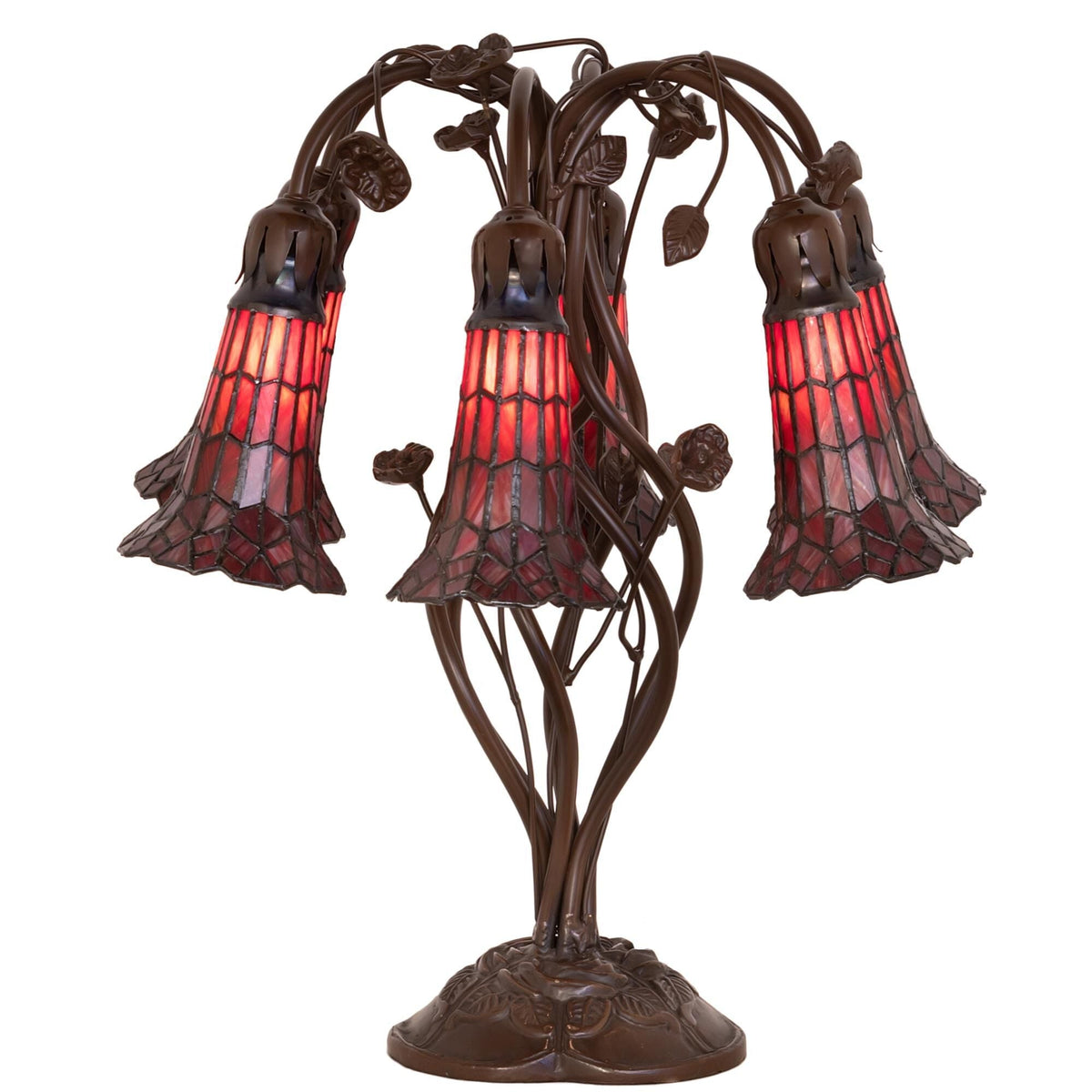 Stained Glass Pond Lily 18 Inch Table Lamp by Tavilume - glass medium table lamp, view 4