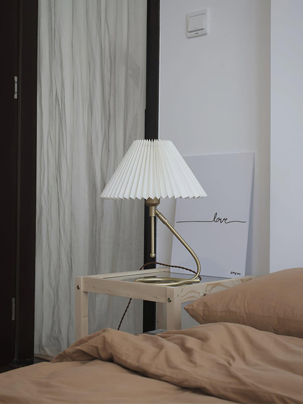 Levitate Pleated Table Lamp by Tavilume - fabric medium table lamp, view 9