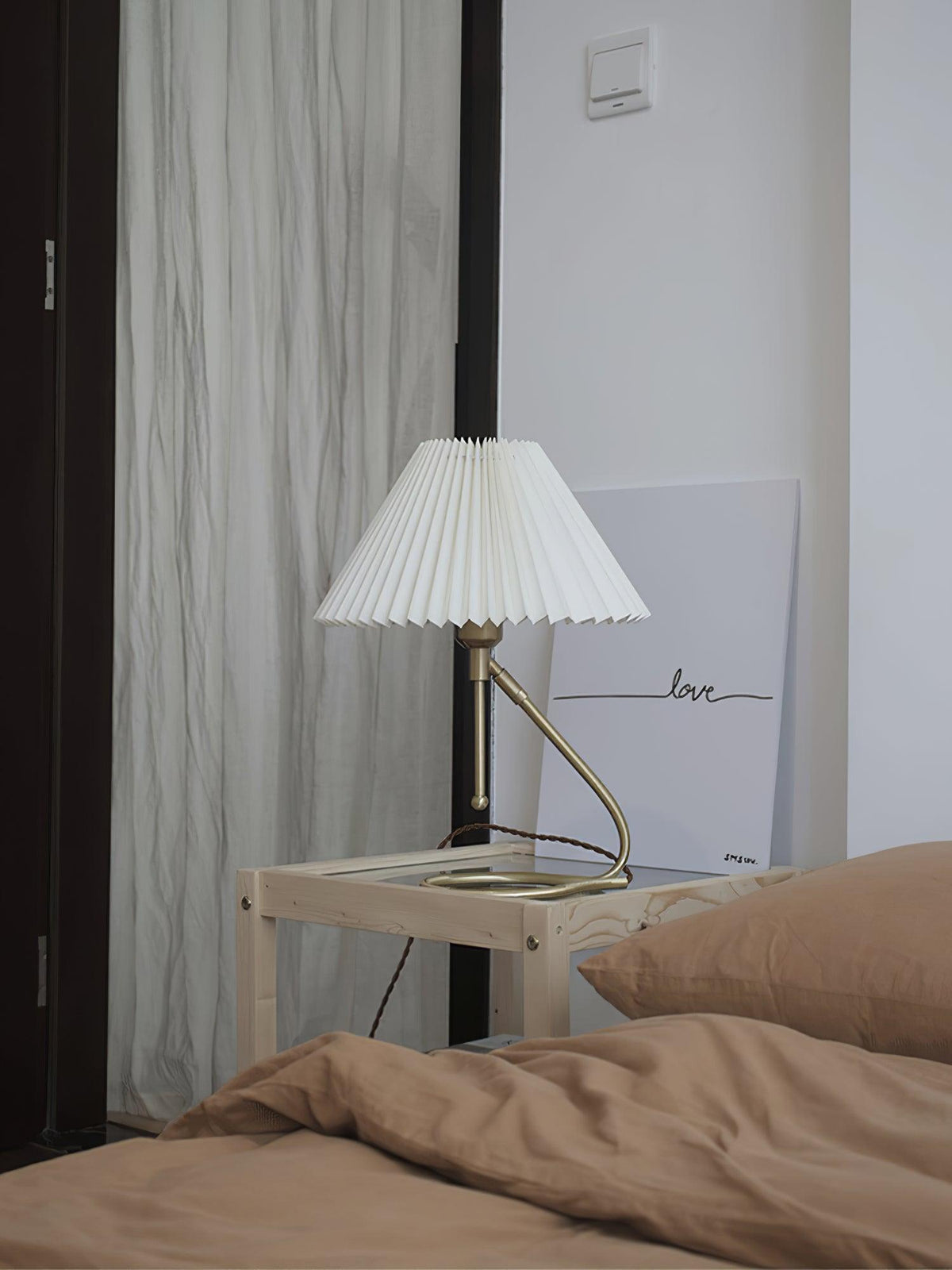 Levitate Pleated Table Lamp by Tavilume - fabric medium table lamp, view 9