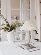 Levitate Pleated Table Lamp by Tavilume - fabric medium table lamp, view 12