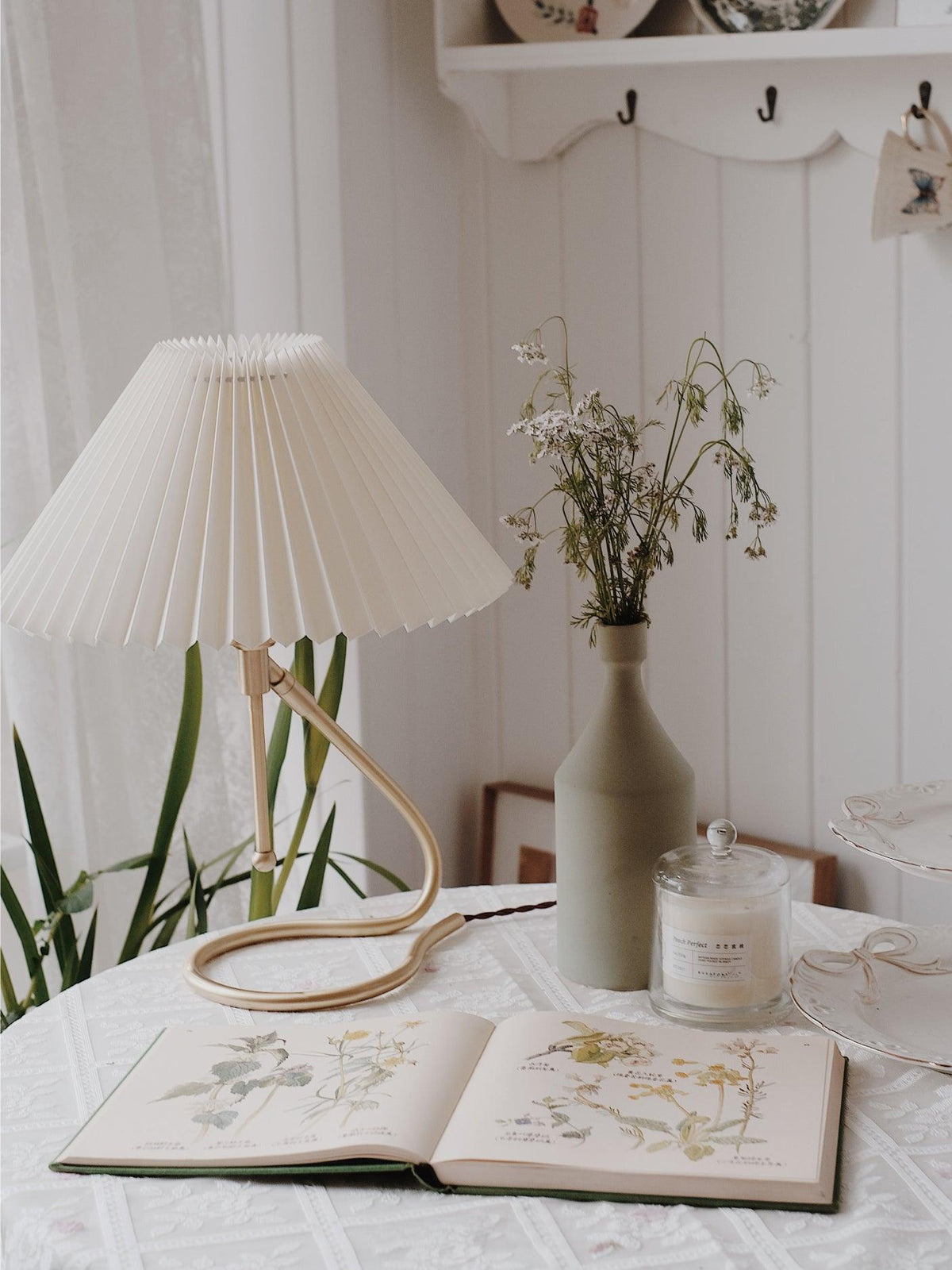 Levitate Pleated Table Lamp by Tavilume - fabric medium table lamp, view 13