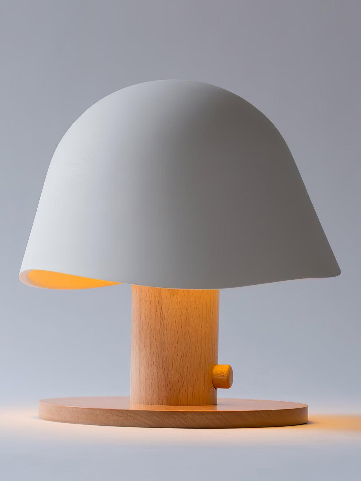 Mushroom Inspired Table Lamp by Tavilume - wood small table lamp, view 4