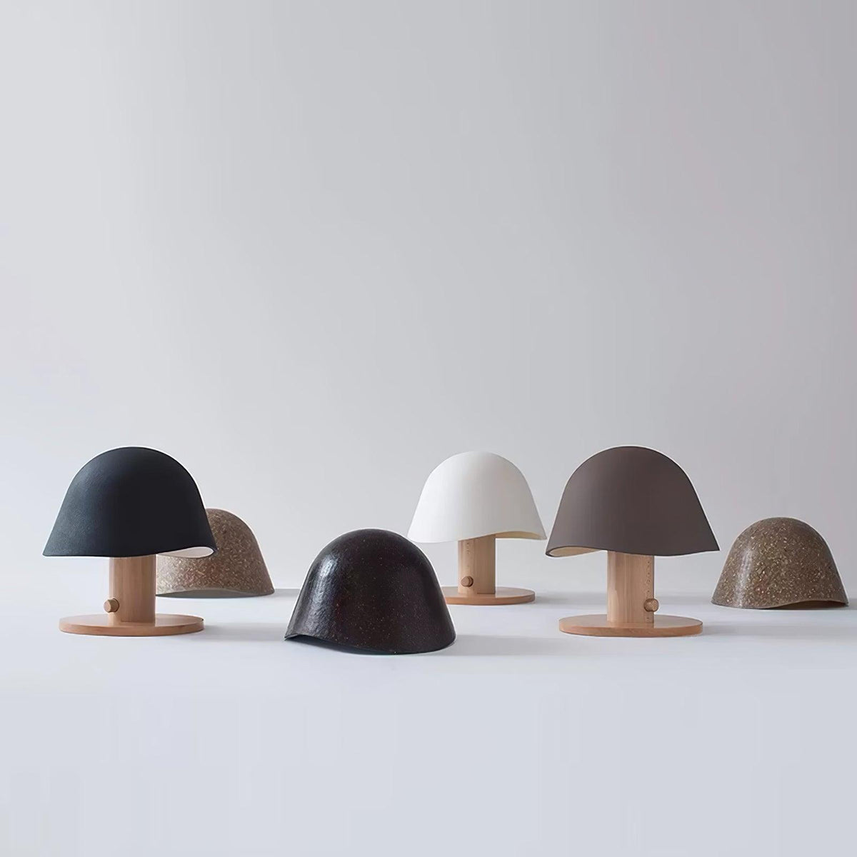 Mushroom Inspired Table Lamp by Tavilume - wood small table lamp, view 5