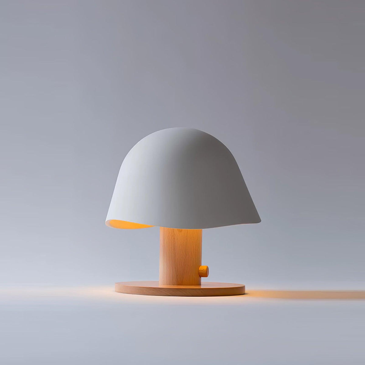 Mushroom Inspired Table Lamp by Tavilume - wood small table lamp, view 6