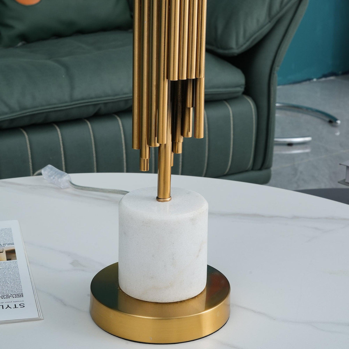 Myrano Table Lamp by Tavilume - marble large table lamp, view 14