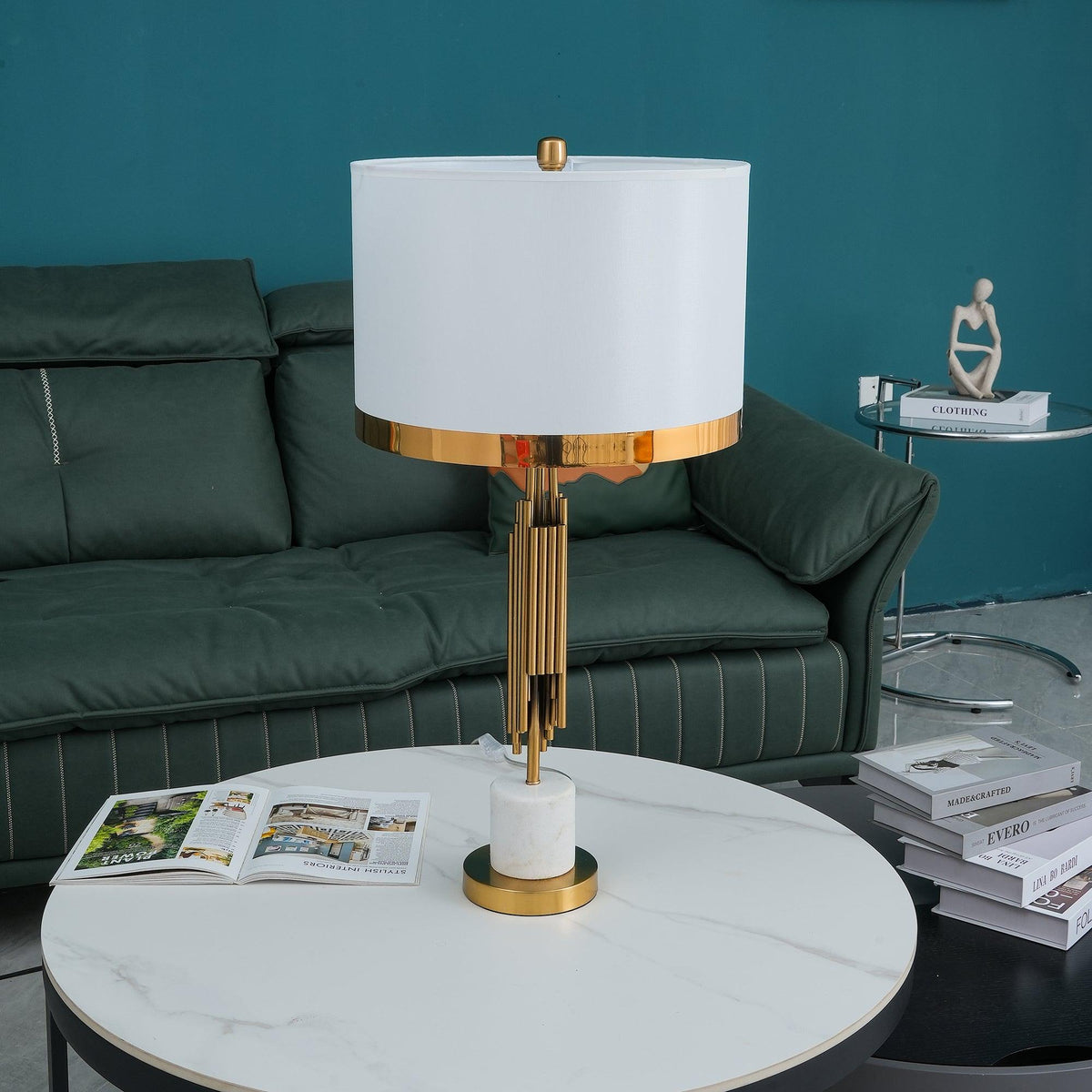 Myrano Table Lamp by Tavilume - marble large table lamp, view 4